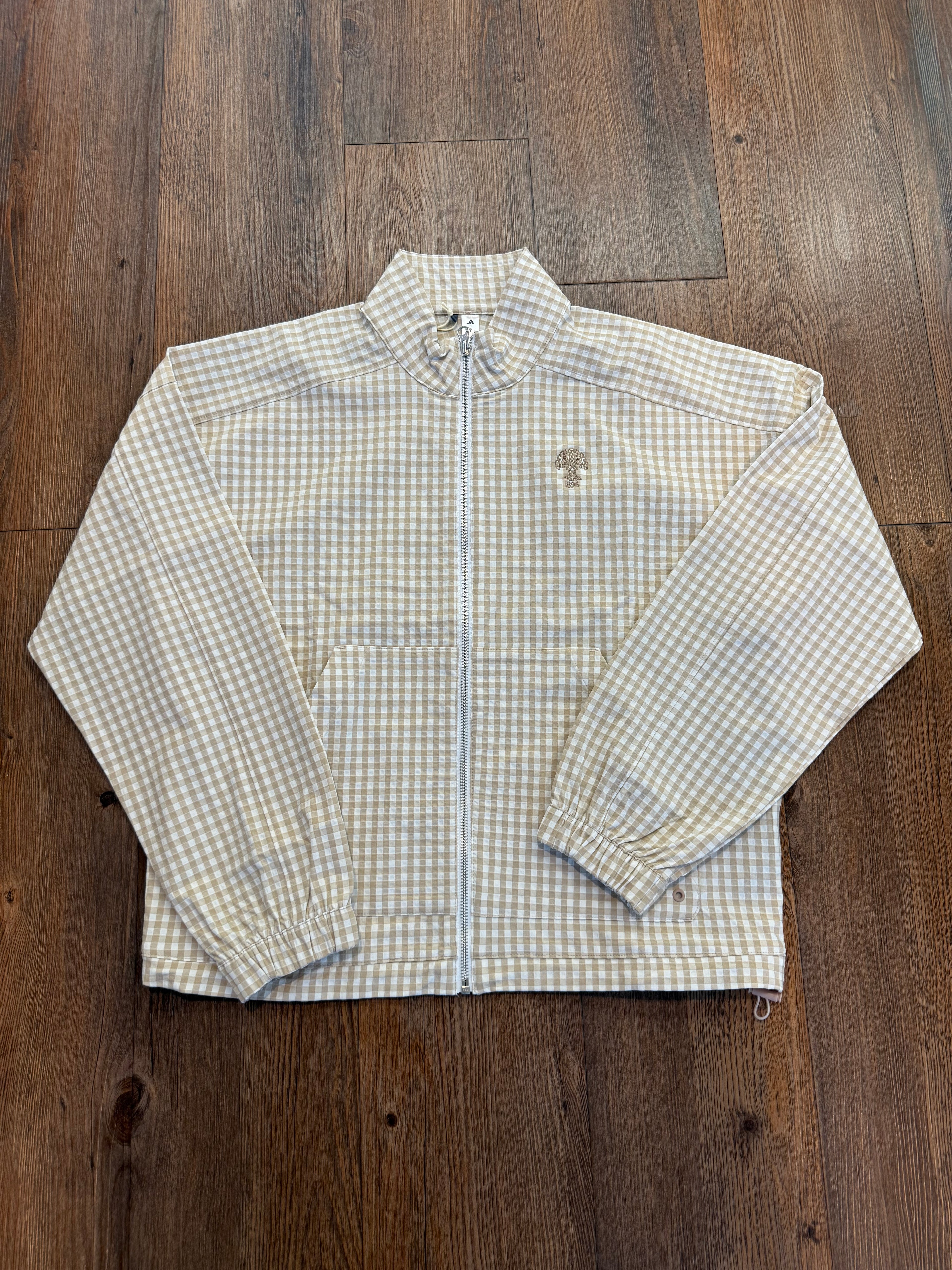 Adidas Ladies Utility Gingham Jacket - Tan