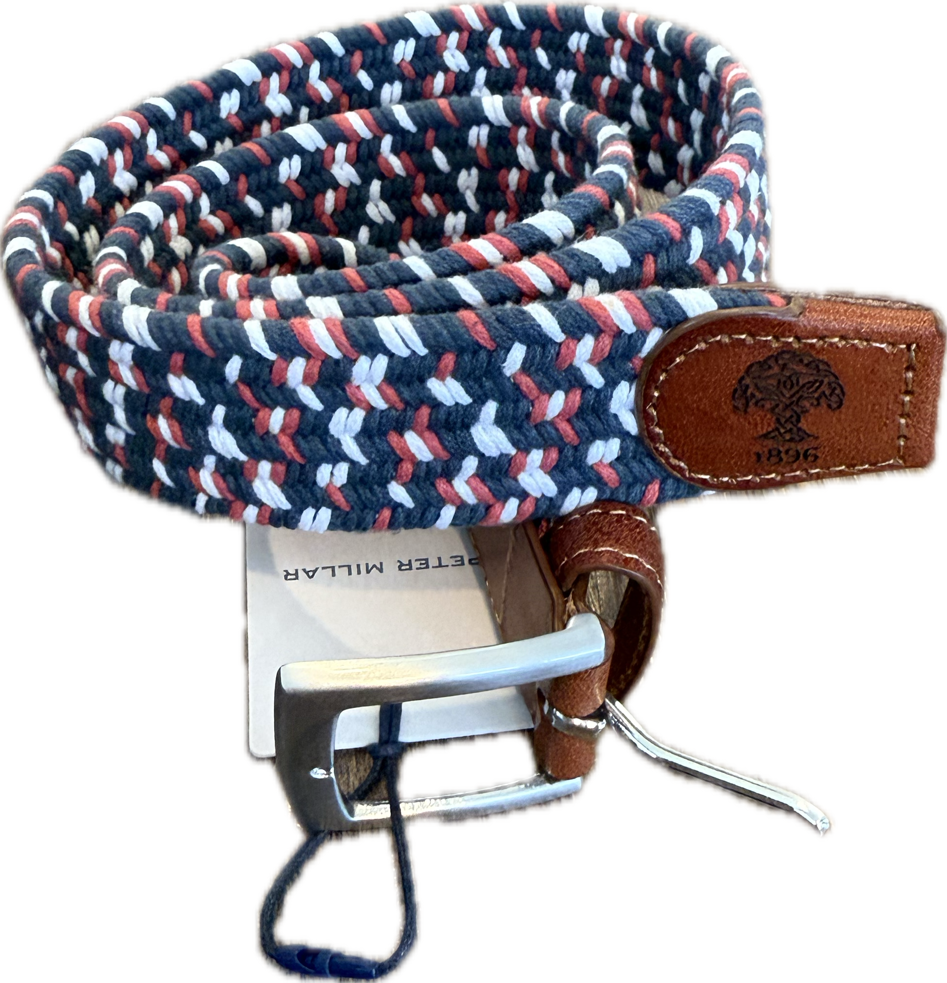 Peter Millar Stretch Belt  - Navy/Red/White
