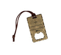1896 Bag Tag Bottle Opener - Gold