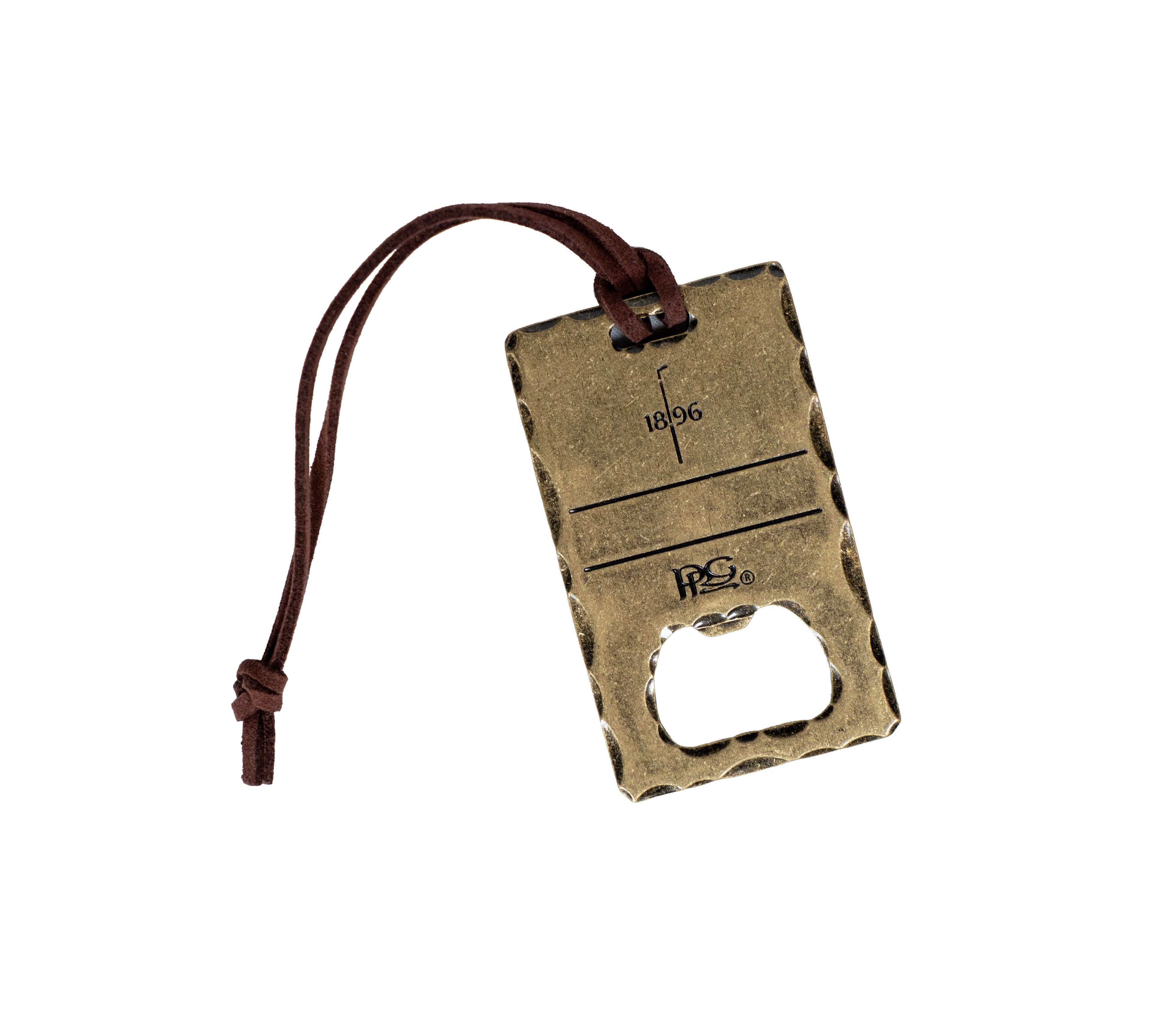 1896 Bag Tag Bottle Opener - Gold