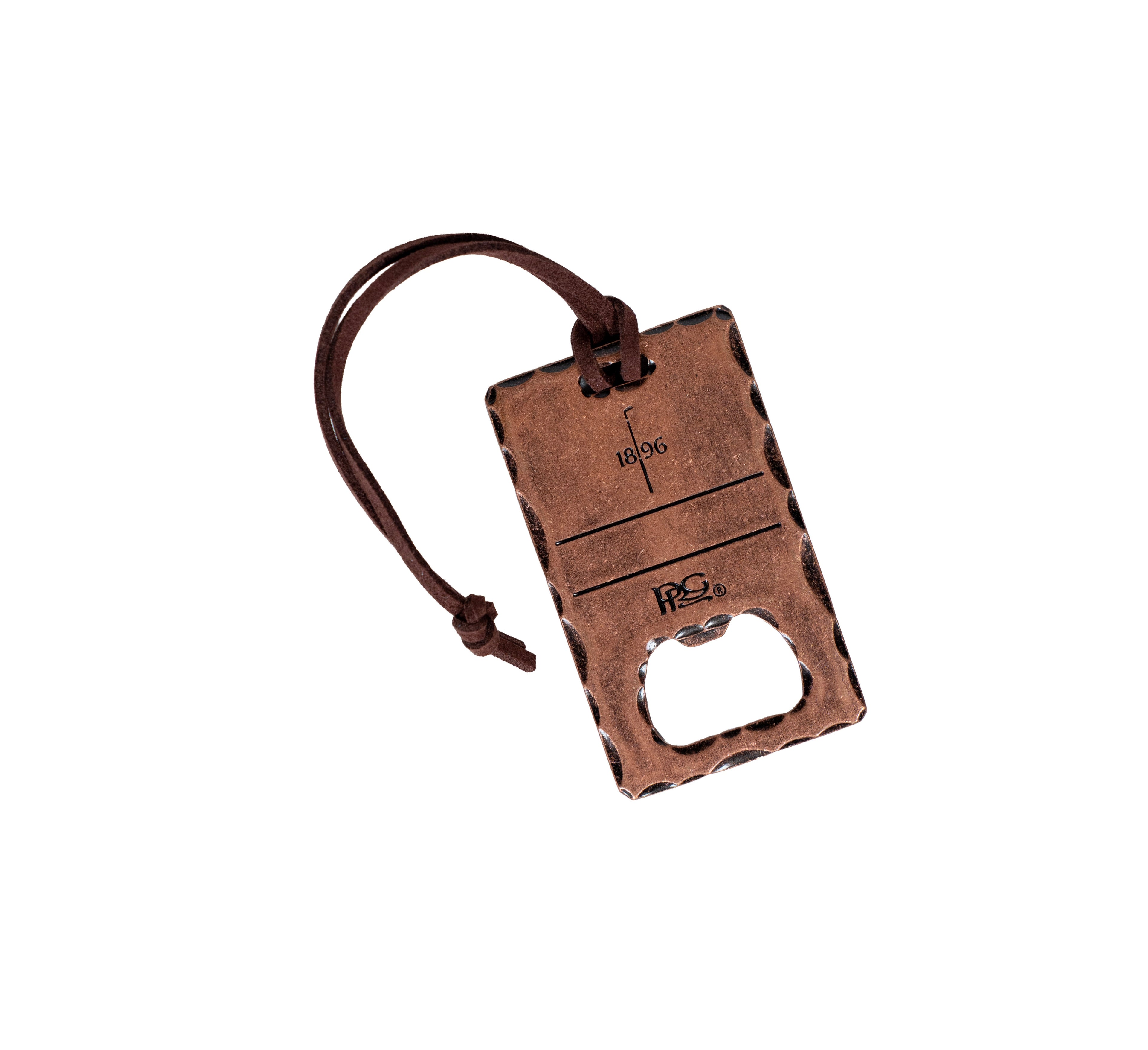 1896 Bag Tag Bottle Opener - Bronze