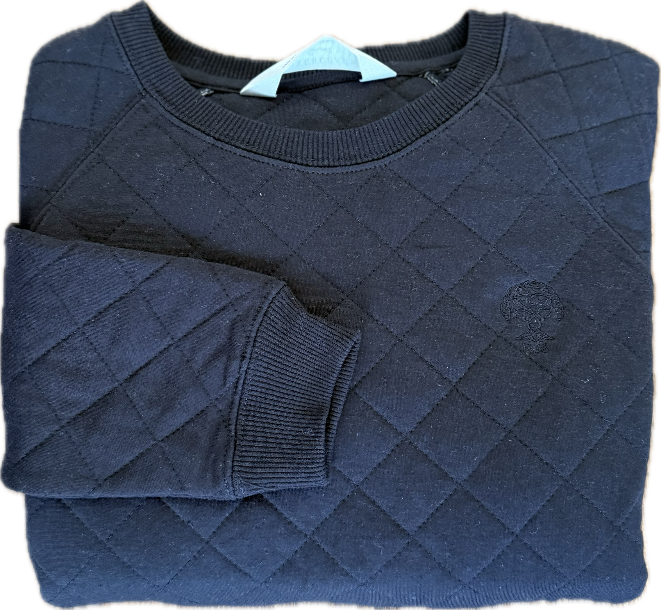 Womens Quilted Sweatshirts - Black