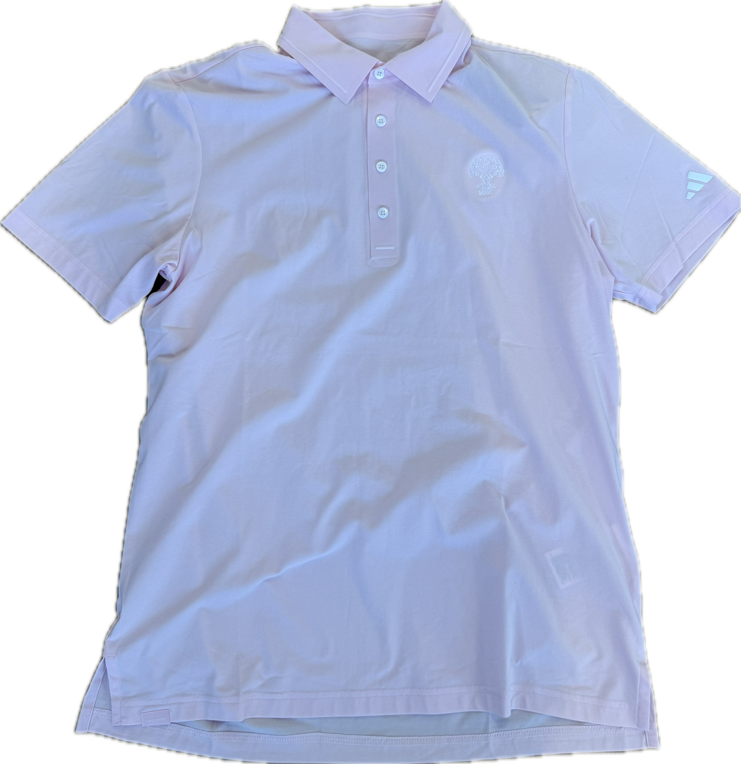 Mens Adidas Tour Twistknit Polo - Pale Pink