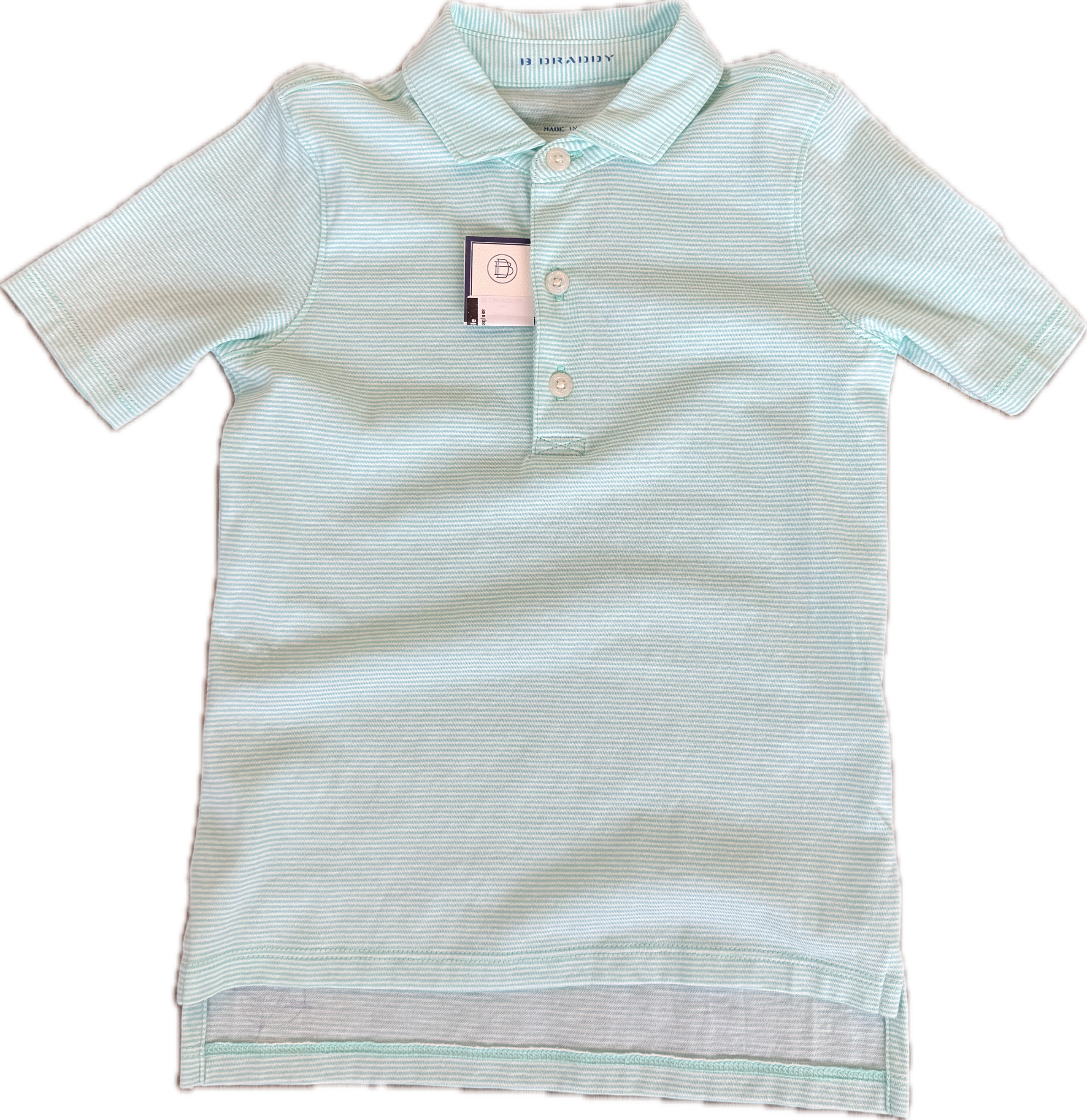 Boys BDraddy Polo - Green Stripe