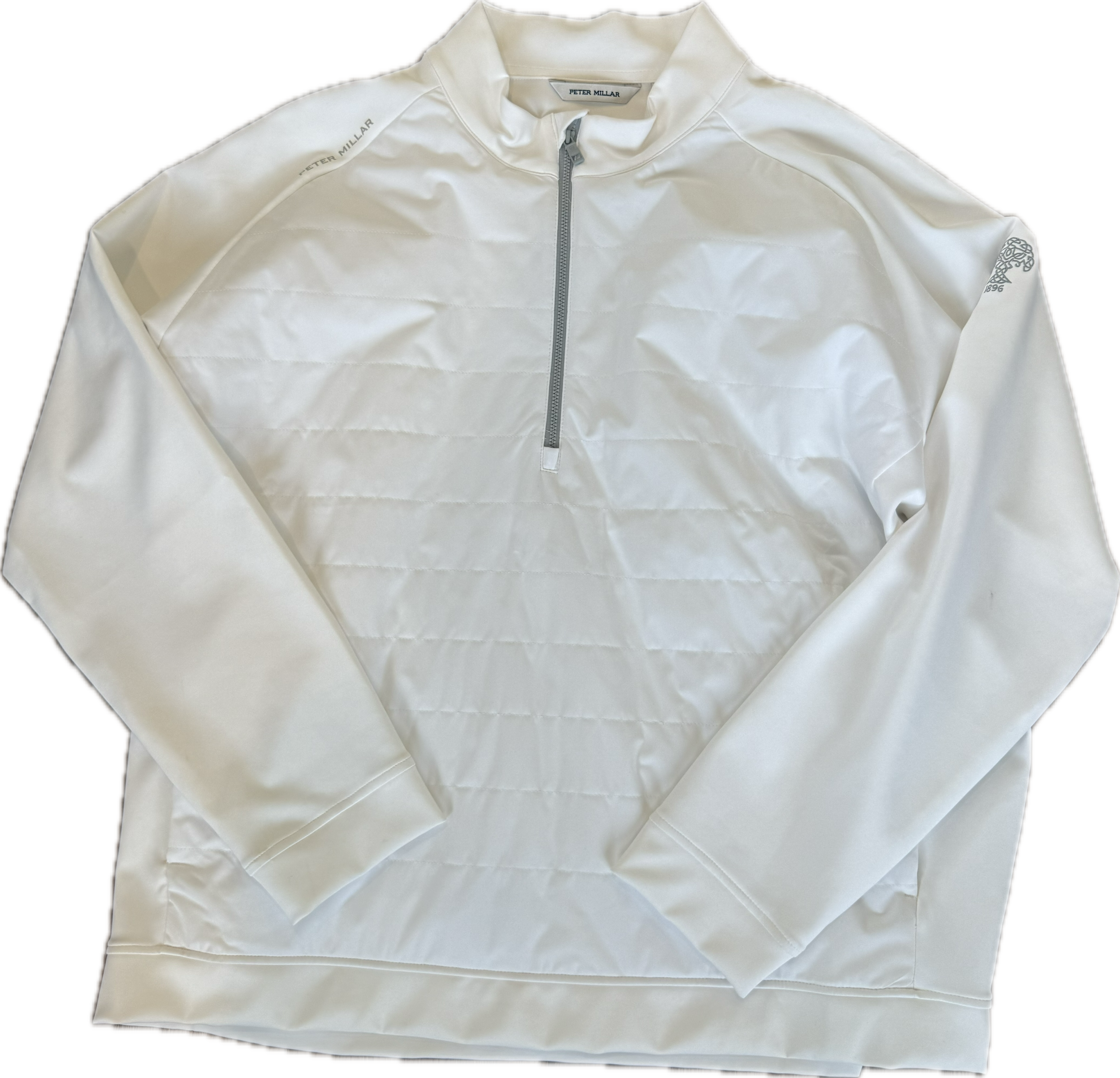 Peter Millar Hybrid Quarter Zip - White XXL