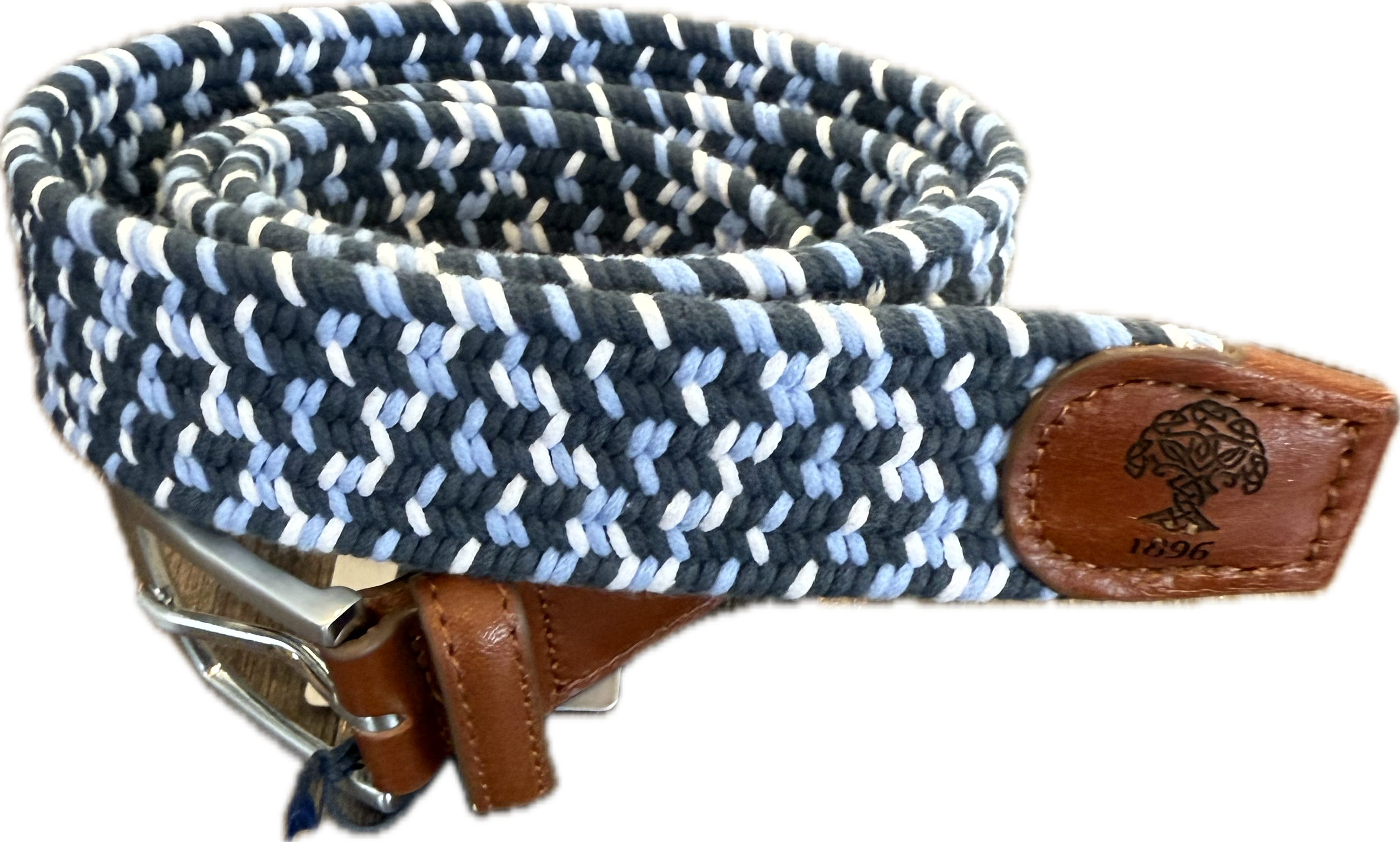 Peter Millar Stretch Belt  - Navy/Cottage Blue/White