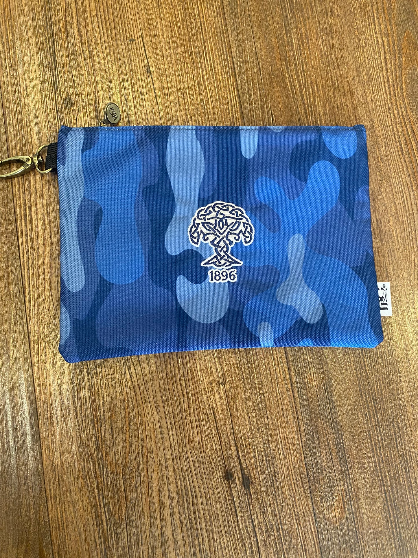 Zippered Tote Bag Blue Camo