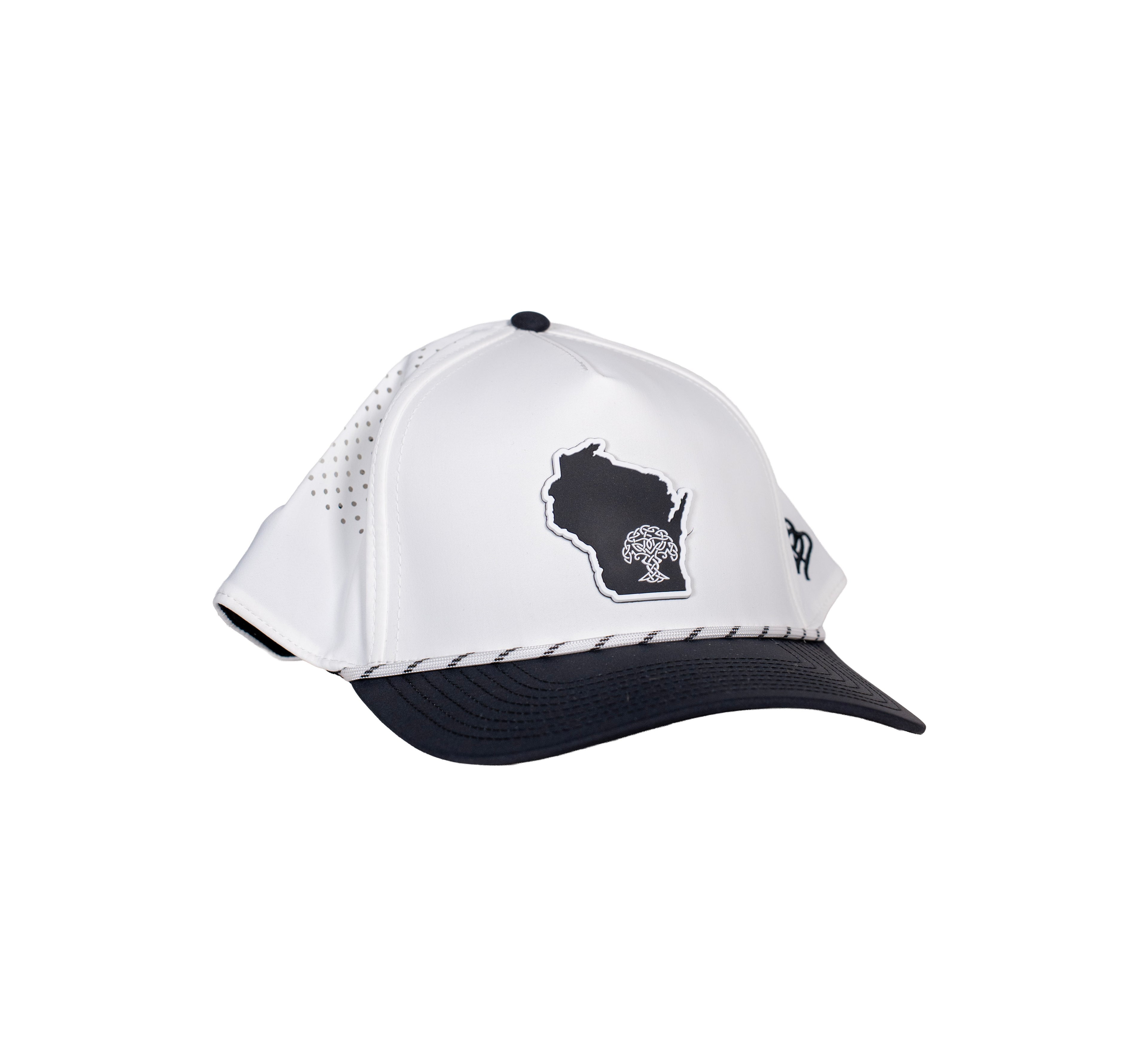 Branded Bills - State Rope Hat- White & Black