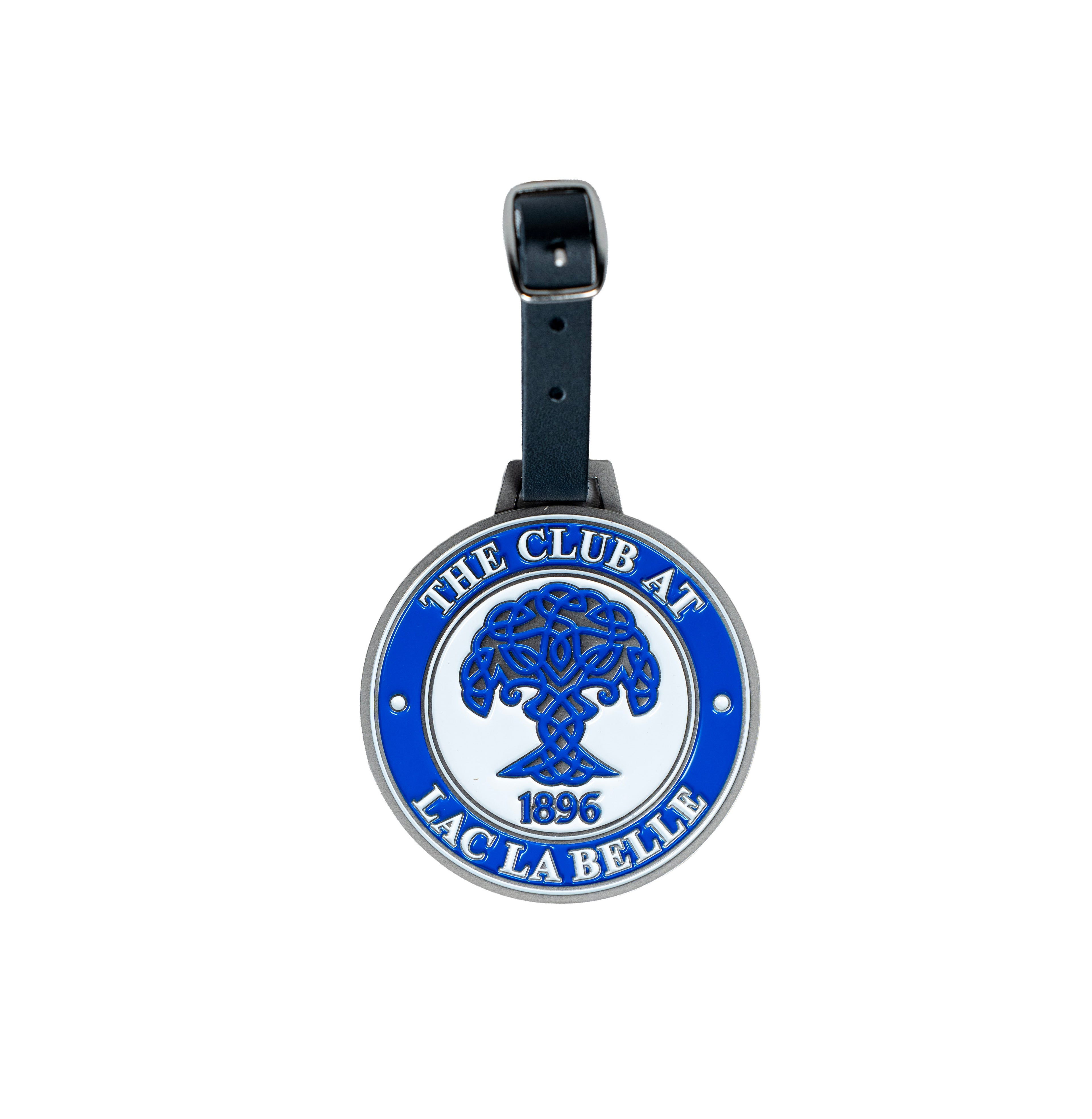 Circular Bag Tag - Blue
