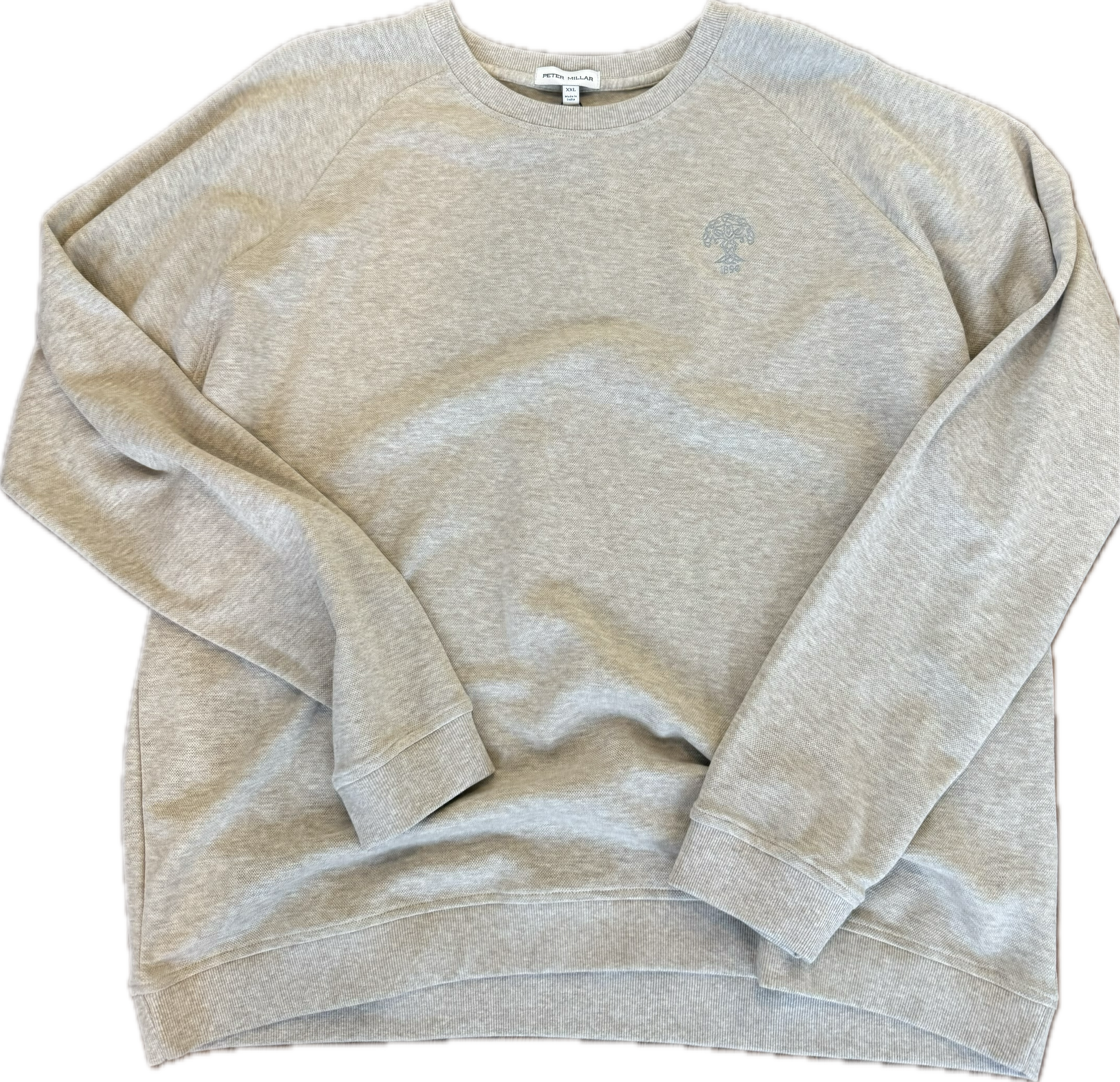 Peter Millar Textured Crewneck - Stone XXL