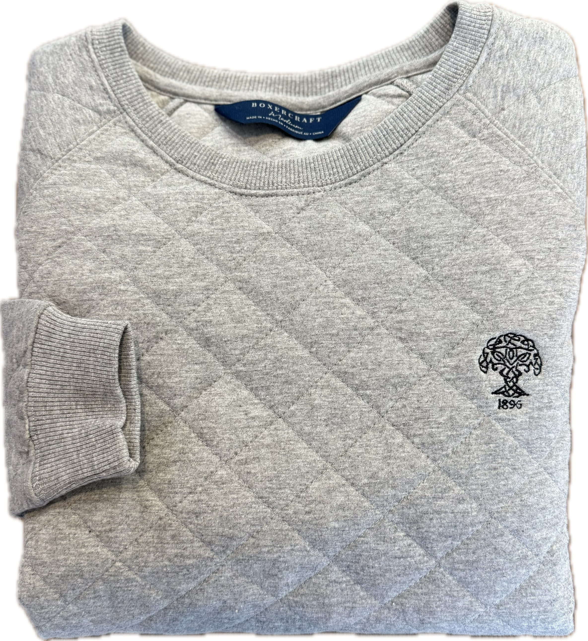 Womens Quilted Sweatshirts - Gray