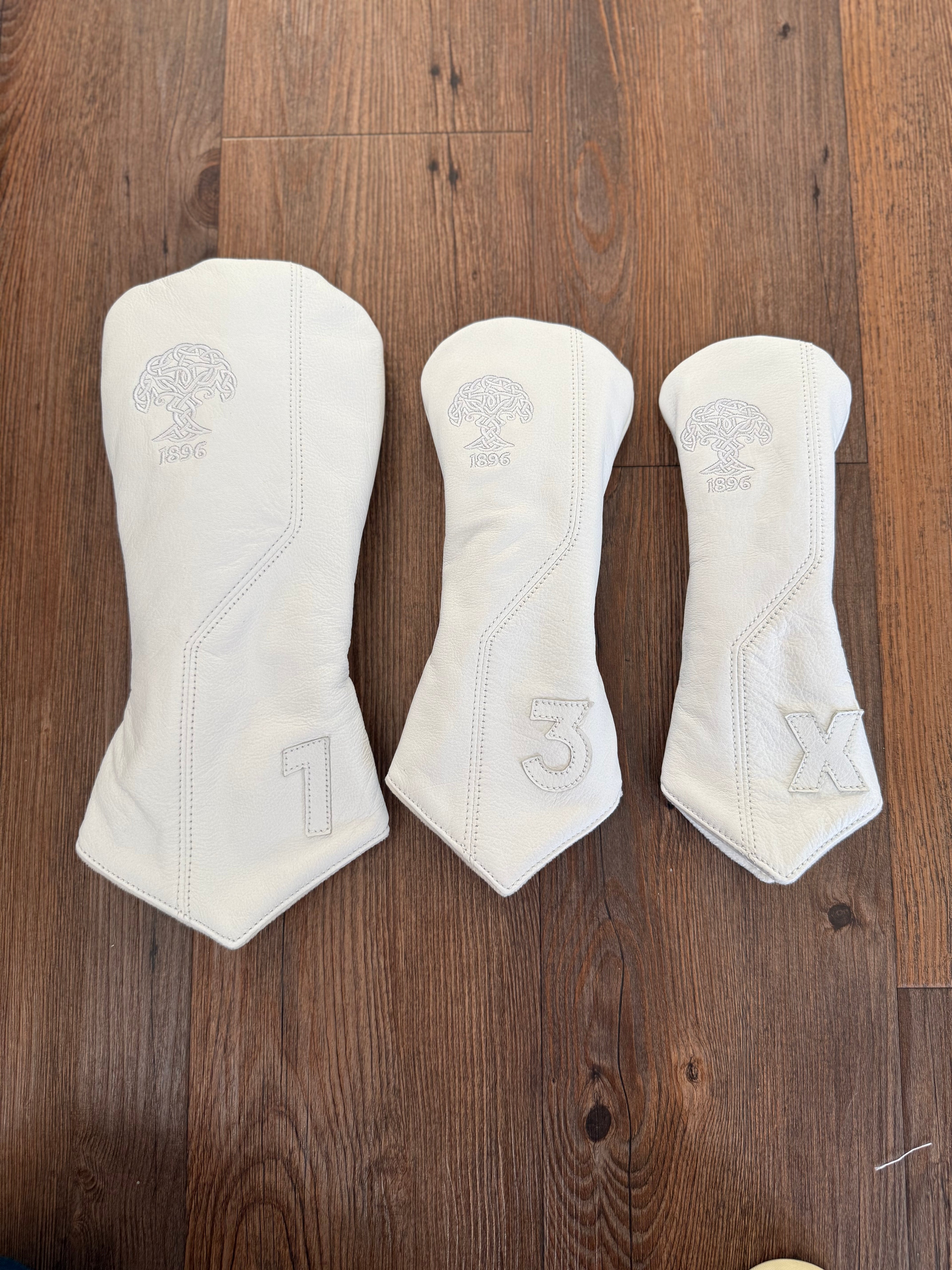 Links & Kings Leather Headcover - White