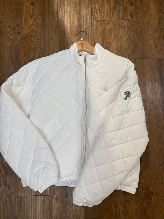 Womens Adidas Quilted Jacket - White