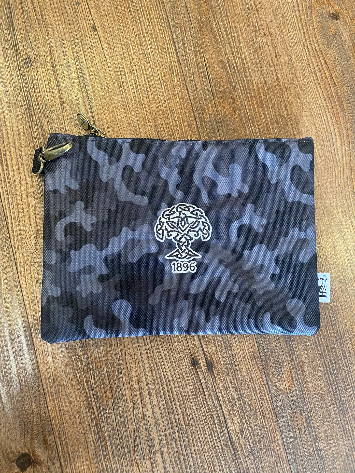 Zippered Tote Bag Black Camo