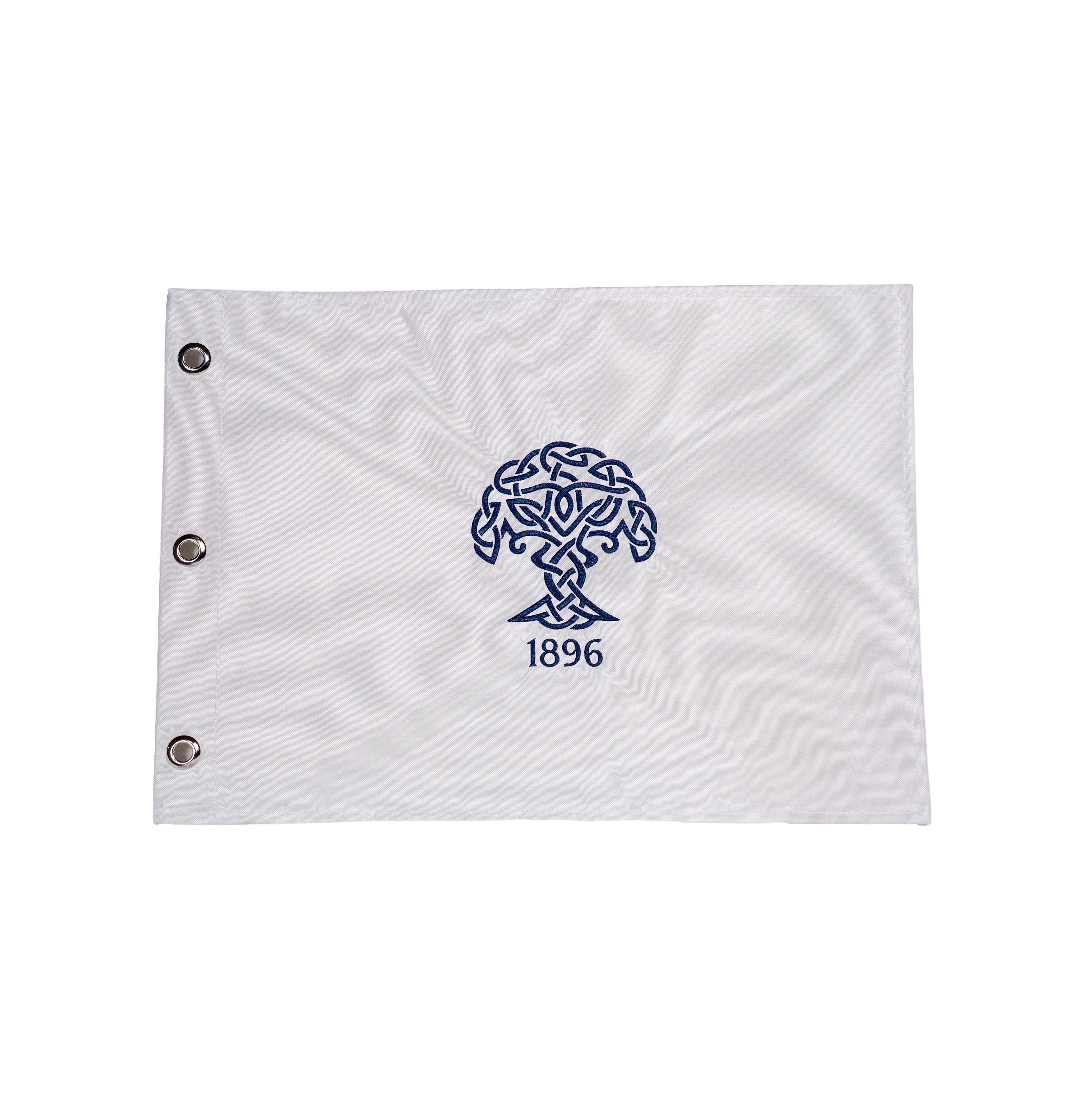 Tree Logo Golf Flag - White