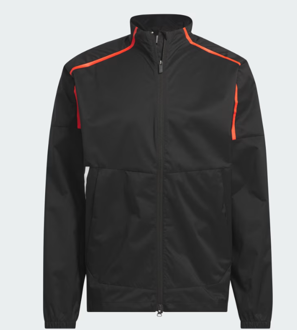 Mens Adidas Full-Zip Rain Jacket (water Resistant)